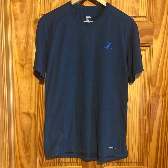 Salomon Blue Short Sleeve Performance Tee - Picture 1 of 5